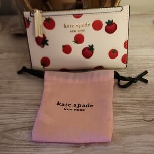 Kate Spade White Tomato Print Wallet